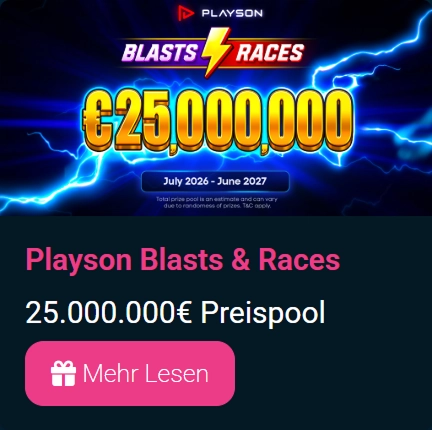 Playson Blasts Races Preispool 25 Millionen Euro