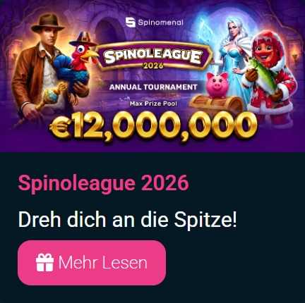 Spinoleague 2026 Turnier Spinomenal zwölf Millionen Euro