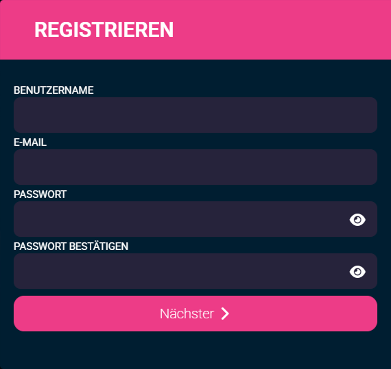 Sweetsino Registrierung letzter Schritt AGB akzeptieren