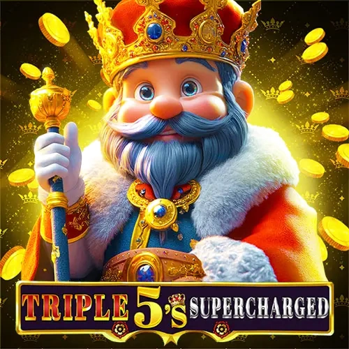 Triple 5s Supercharged König Krone Zepter goldene Münzen