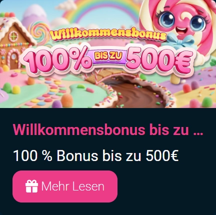 Sweetsino Willkommensbonus hundert Prozent bis 500 Euro
